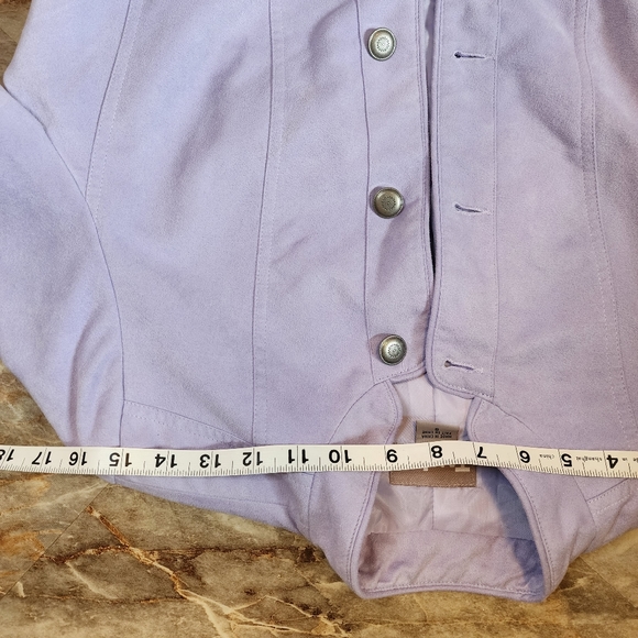 Tanjay EUC faux suede light purple jacket blazer - Picture 9 of 10